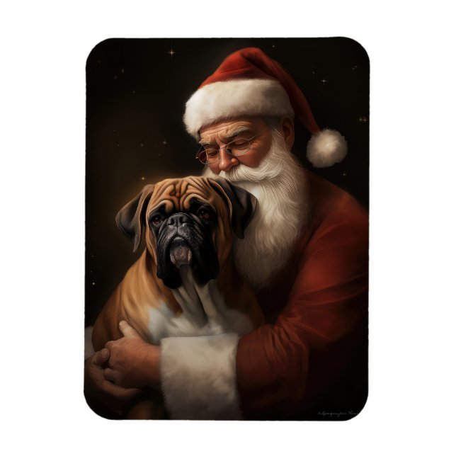 Magnet Flexible Boxer avec Noël Festif du Père Noël (Vertical)