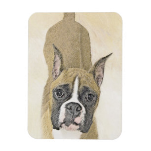 Magnet Flexible Boxer Peinture - Cute Original Chien Art