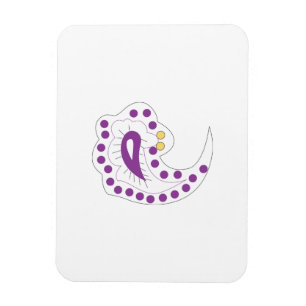 Magnet Flexible Bransoletka z serduszkiem Style, aubergine légère