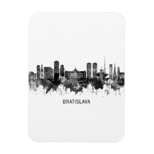Magnet Flexible Bratislava Slovaquie Skyline BW