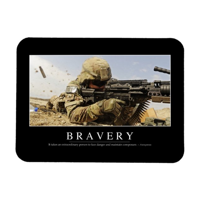 Magnet Flexible Bravoure : Citation inspirante (Horizontal)