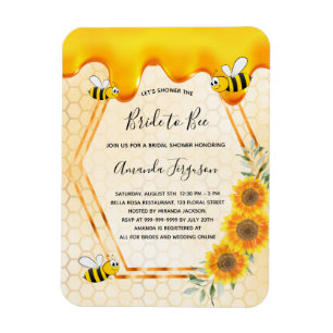Magnet Flexible Bride to Bee or doux gouttes de miel nuptiale douc