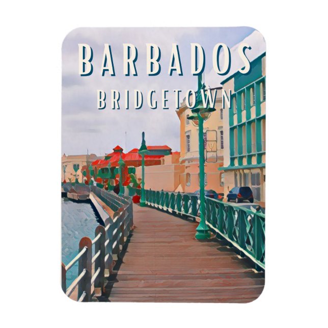 Magnet Flexible Bridgetown : plages de sable blanc et architecture (Vertical)