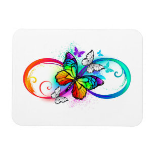 Magnet Flexible Bright infinity with rainbow butterfly