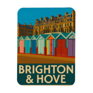 Magnet Flexible Brighton Beach Huts - Imprimer de bord de mer colo