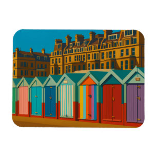 Magnet Flexible Brighton Beach Huts - Imprimer de bord de mer colo