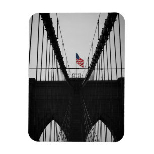 Magnet Flexible Brooklyn Bridge Photographie noir et blanc