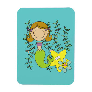 Magnet Flexible Brown Haired Mermaid
