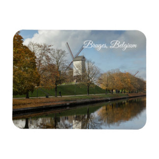 Magnet Flexible Bruges Windmills Autumn Reflections 
