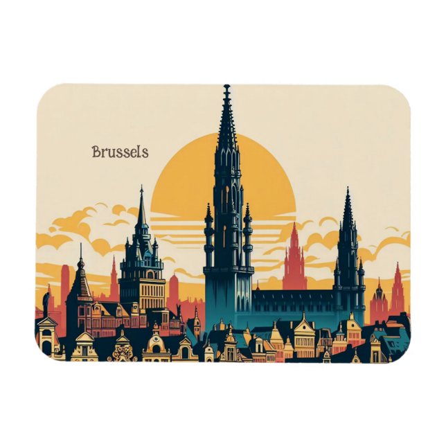 Magnet Flexible Bruxelles, Belgique (Horizontal)