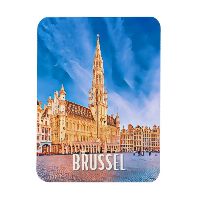 Magnet Flexible Bruxelles Belgique Photo Vintage (Vertical)