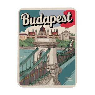 Magnet Flexible budapest hongrie vintage elizabeth bridge Cadeaux