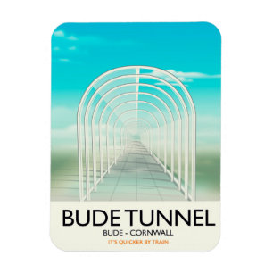Magnet Flexible Bude Tunnel, Cornouwall Parodie affiche Voyage