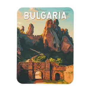 Magnet Flexible Bulgarie Illustration Voyage Art Vintage