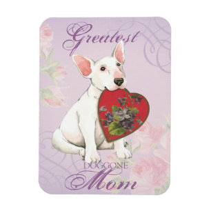 Magnet Flexible Bull Terrier Heart Maman