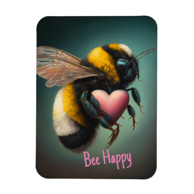 Magnet Flexible Bumble Bee - Abee Happy - Aimant flexible (Vertical)