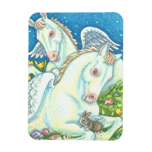 MAGNET FLEXIBLE BUNNY & COLT ANGELS, WHIMSY EASTER PETIT