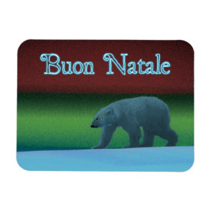 Magnet Flexible Buon Natale - Polar Lights Polar Bear