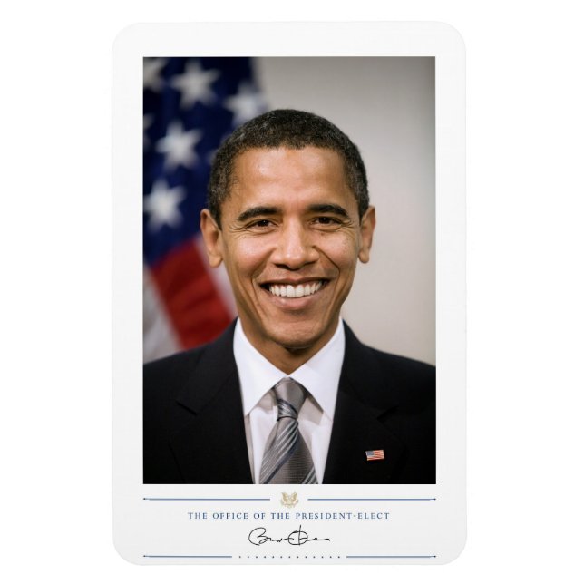 Magnet Flexible Bureau du président élu Barack Obama (Vertical)