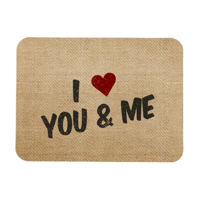 Magnet Flexible Burlap Je vous entends et moi (Horizontal)