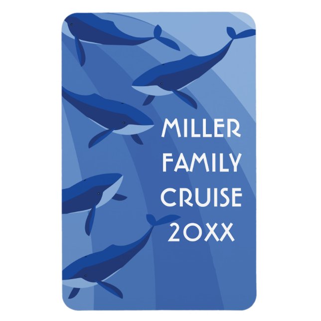 Magnet Flexible Cabine de croisière Blue Whales (Vertical)