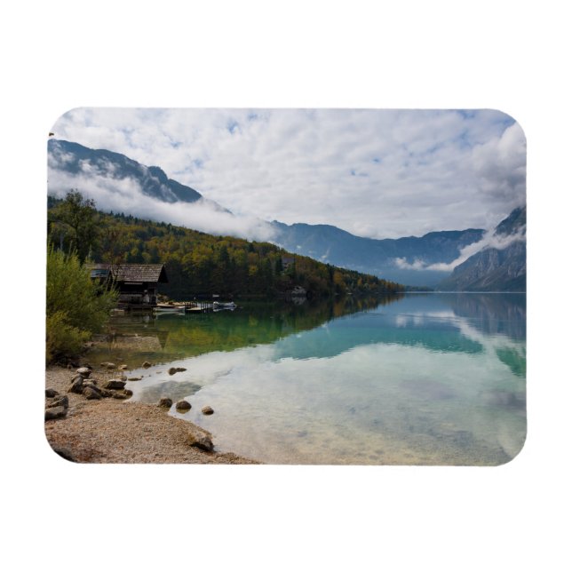 Magnet Flexible Cabine le long du lac Bohinj en Slovénie (Horizontal)