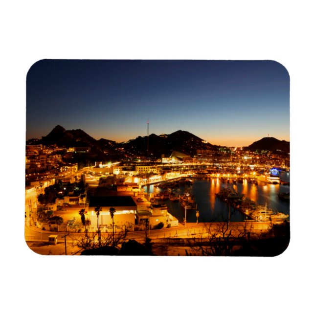 Magnet Flexible Cabo San Lucas Ville Au coucher du soleil, Mexique (Horizontal)