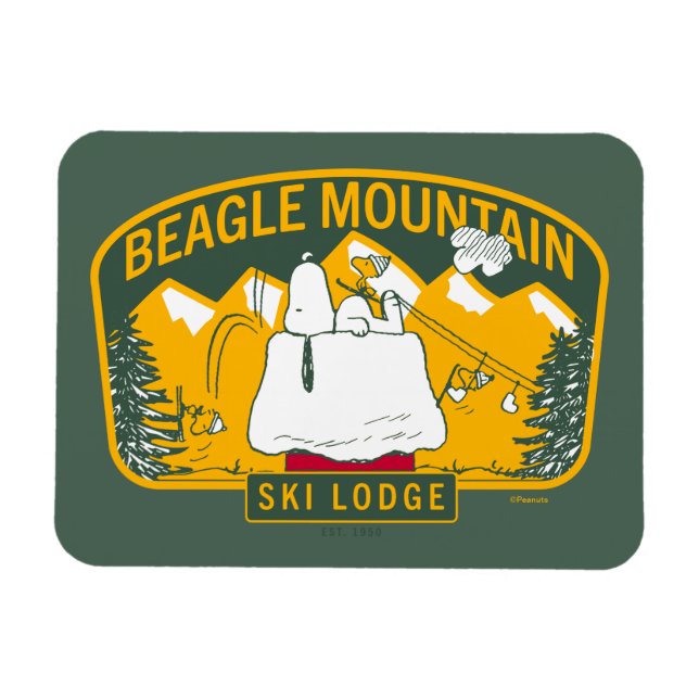 Magnet Flexible cacahuètes | Beagle Mountain Ski Lodge (Horizontal)