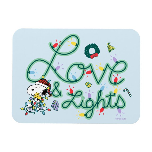 Magnet Flexible cacahuètes | L'amour et les lumières de Noël (Horizontal)