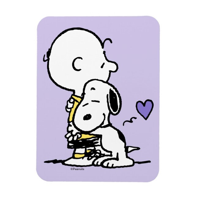 Magnet Flexible cacahuètes | Saint Valentin | Charlie Brown & Snoo (Vertical)