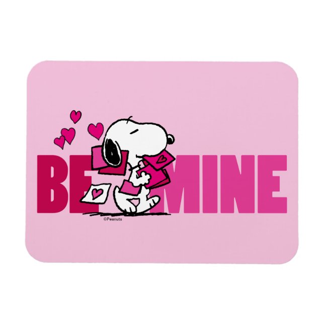 Magnet Flexible cacahuètes | Saint Valentin | Snoopy Be Mine (Horizontal)