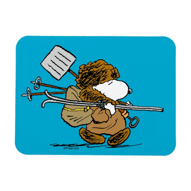 Magnet Flexible cacahuètes | Snoopy Snow Warrior (Horizontal)