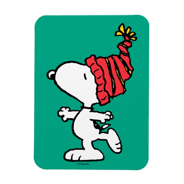 Magnet Flexible cacahuètes | Snoopy Winter Beanie Casquette (Vertical)