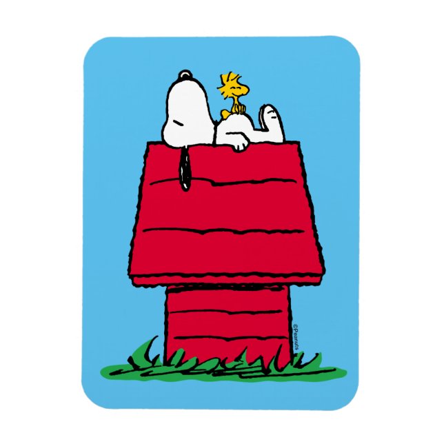 Magnet Flexible cacahuètes | Snoopy & Woodstock Doghouse (Vertical)