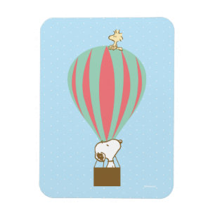 Magnet Flexible cacahuètes Snoopy & Woodstock Hot Air Balloon