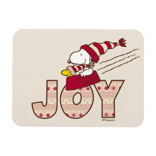 Magnet Flexible cacahuètes Snoopy & Woodstock Joy Sled Ride