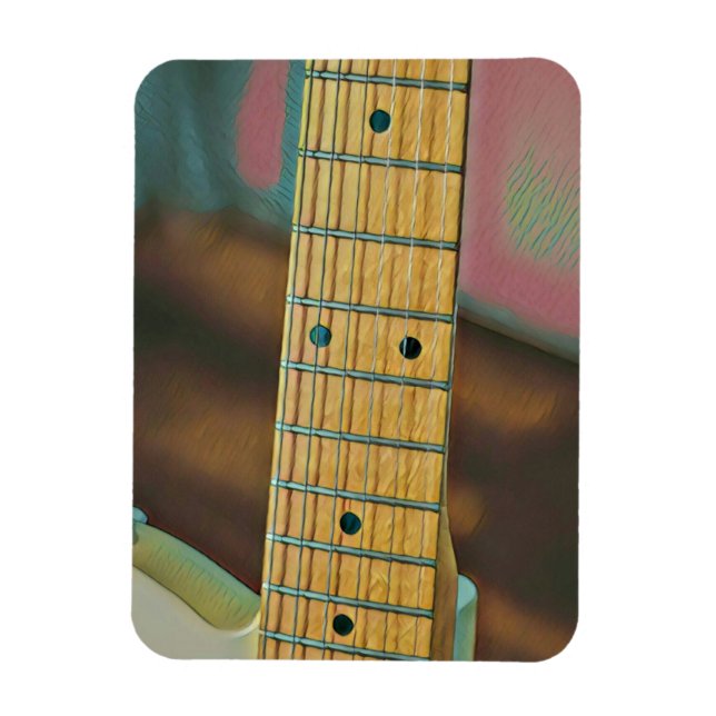 Magnet Flexible cadeau amant guitare rétro (Vertical)