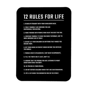 Magnet Flexible Cadeau Anniversaire 12 Règles pour la vie