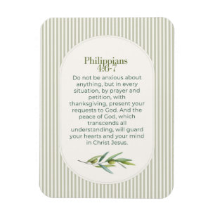 Magnet Flexible Cadeau d'encouragement chrétien Philippiens 4:6–7