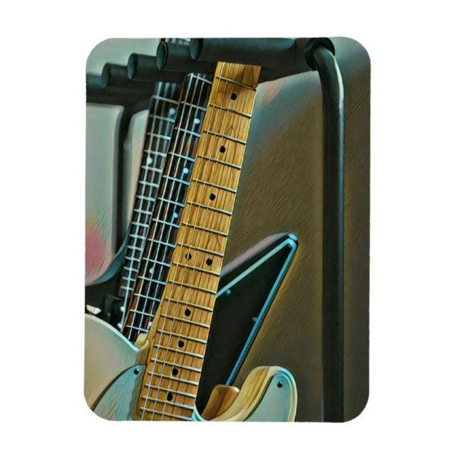 Magnet Flexible cadeau guitare pour fête des pères (Vertical)
