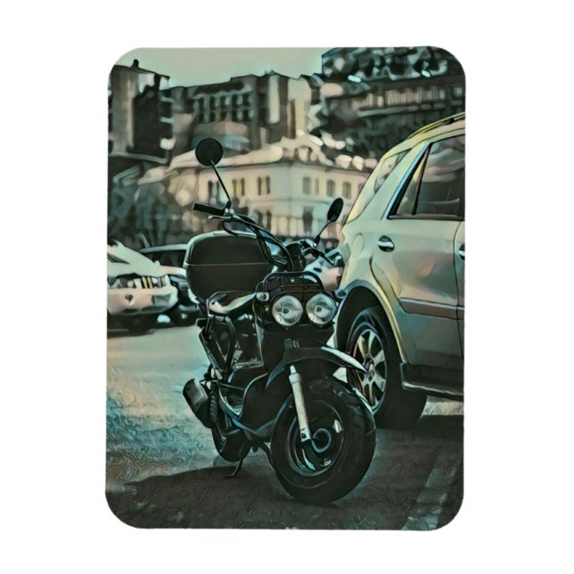 Magnet Flexible cadeau moto vintage (Vertical)