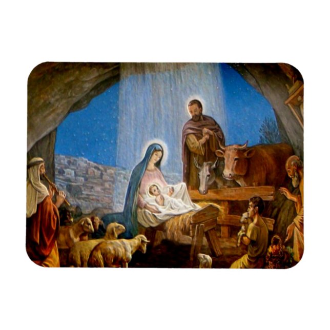 Magnet Flexible Cadeaux de crèches pour Noël (Horizontal)