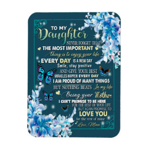 Magnet Flexible Cadeaux de fille Lettre À Ma Fille De Papa