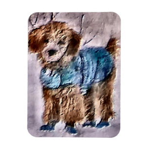 Magnet Flexible Cadeaux de Noël de caniche