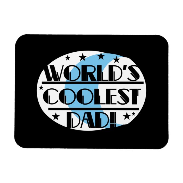 Magnet Flexible Cadeaux de papa le plus frais au monde (Horizontal)