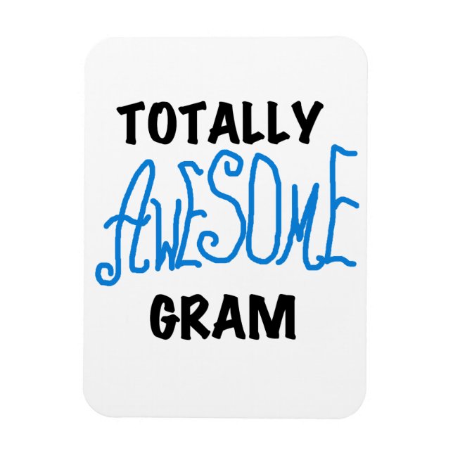 Magnet Flexible Cadeaux Gram Bleu Totalement géniaux (Vertical)