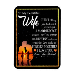 Magnet Flexible Cadeaux pour femme Lettre à ma femme Amour de ma