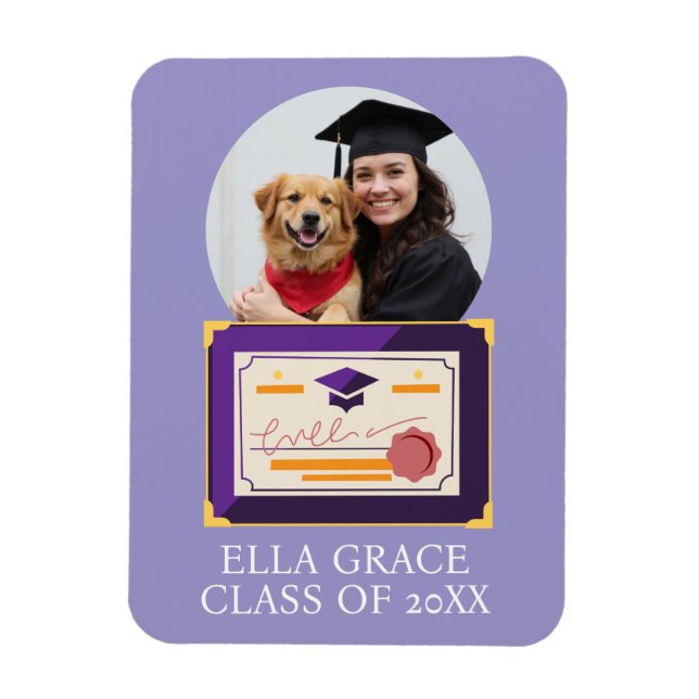 Magnet Flexible Cadre de graduation personnalisé avec photo (Vertical)