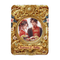 Cadre de sculpture chinois Golden Faux