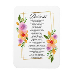Magnet Flexible Cadre géométrique floral Psaume 23